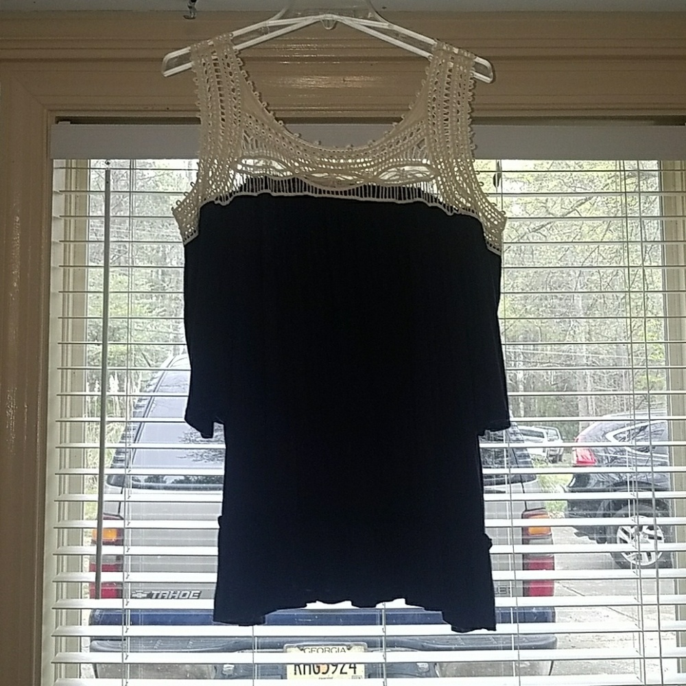 1x navy womens sleeveless top